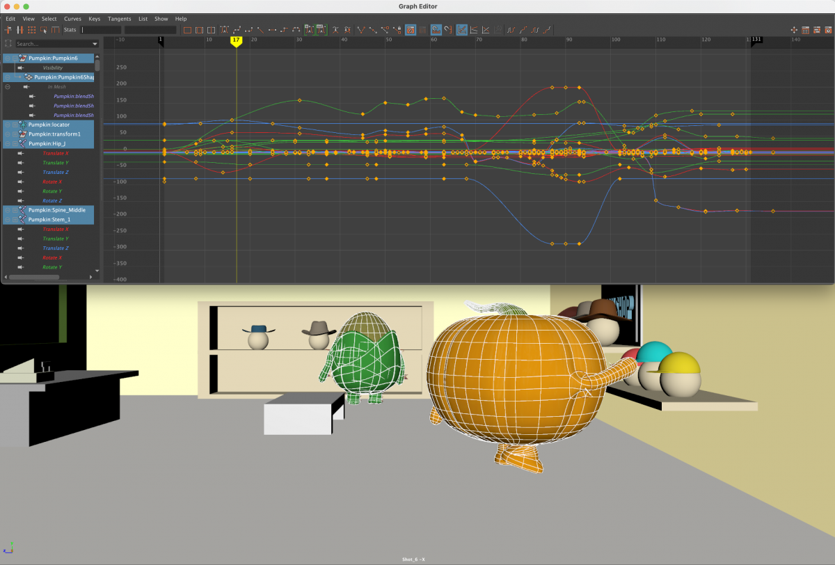 Shot 6 animation graph editor